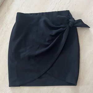 boohoo faux wrap mini skirt